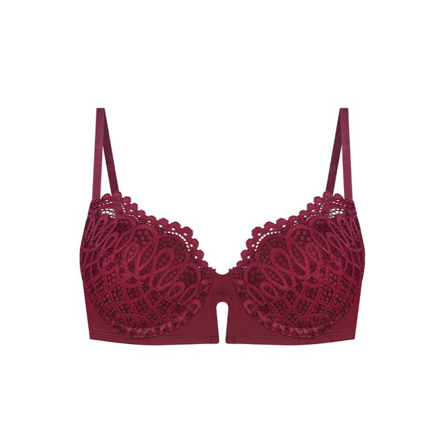 Brasier Ilusión para Dama, con Encaje en Copas y Detalle de Varillas en “U” Rojo Talla 38B
