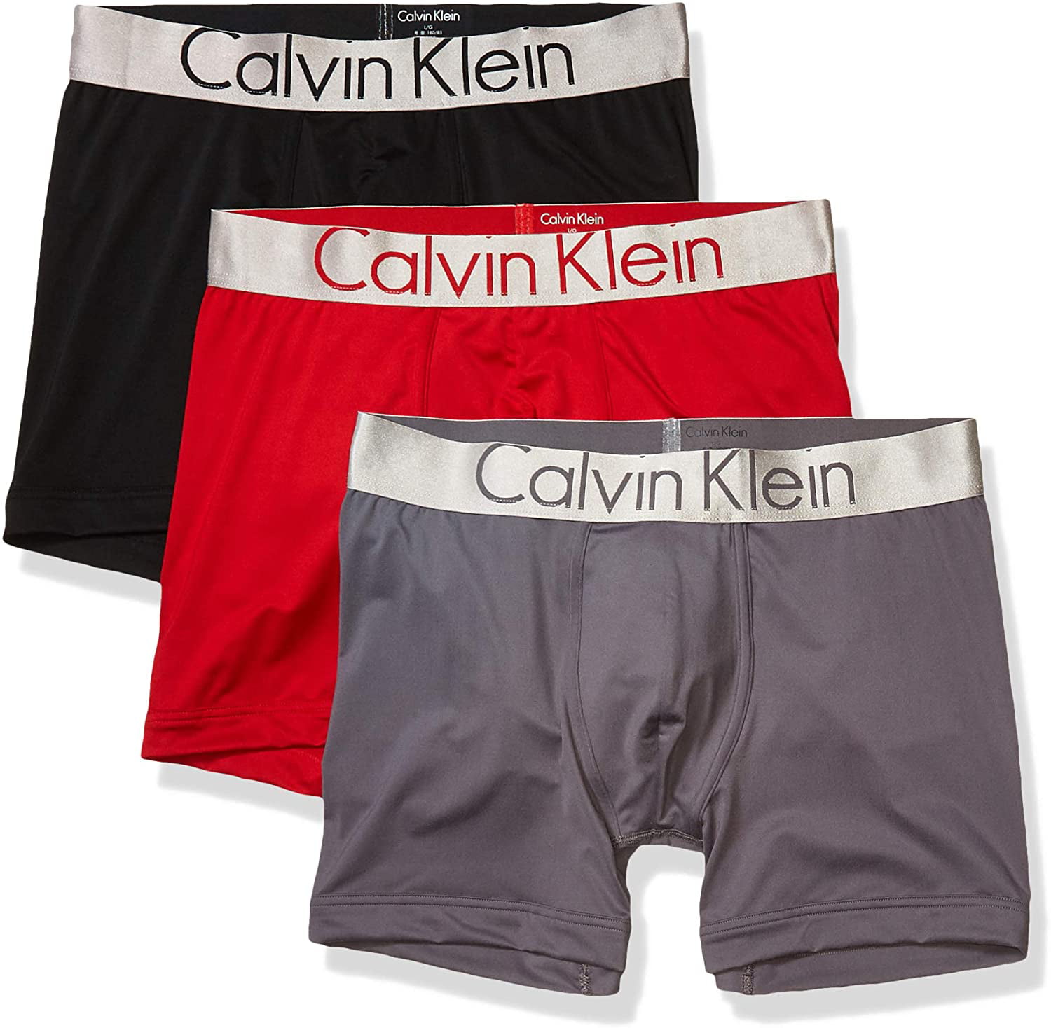 Calvin Klein Men's Underwear Steel Microfiber Boxer Briefs 3 Pack -  