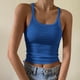 thumbnail image 1 of Karight Women's Spaghetti Strap Scoop Neck Ribbed Tank Tops Ribbed Sleeveless Slim Fit Camisole Summer Casual Outfits, 1 of 6