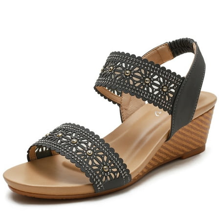 

Women s Roman Open-Toe Platform Vintage Sandal Wedges Sandals for Beach