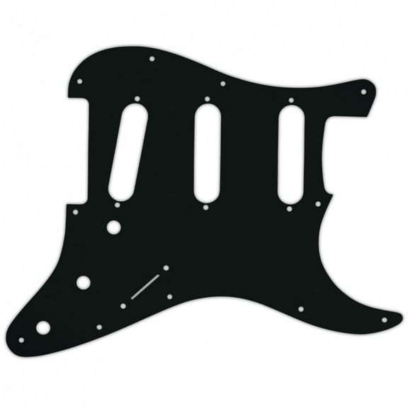 WD Custom Pickguard For Fender Stratocaster #01A Black Acrylic