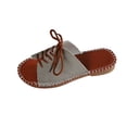 thumbnail image 2 of THDHVS Wide Sandals for Women,Sandals Women,Fashion and Casual Summer Style Outer Wear Strap Flat Beach Slippers Gray 7.5, 2 of 5