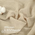 thumbnail image 2 of Light Filtering Linen Curtains 78 inches Long for Bedroom, Faux Linen Textured Semi Sheer Back Tab and Rod Pocket Boho Modern Drapes for Living Room/Farmhouse, Linen, 2 Panels, 52 x 78 Inch, 2 of 9