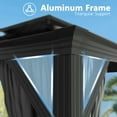 thumbnail image 6 of VEIKOUS 24' x 12' Outdoor Large Hardtop Gazebo, Oversized Double Roof Aluminum Gazebo with Rain Gutters for Patio, Garden, Lawn, 6 of 16