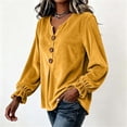 thumbnail image 5 of Women's Solid Velvet Long Sleeve Tops Notched V Neck Loose Tunic Shirts Business Casual Blouses Fall Winter Dressy Tops Daily Outfits Gray, 5 of 7