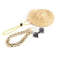 thumbnail image 2 of Pet Fashion Sunglasses Retro Straw Hat Collar Cat Necklace Pet Photography Accessory3 Pcs Set, 2 of 14