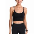 thumbnail image 2 of Sujetador deportivo push up con diseño de bustier acolchado sin aros para mujer, 2 of 5
