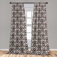 thumbnail image 2 of Abstract Window Curtains, Geometric Symmetry with Triangles Shapes Optical Illusion Artwork, Lightweight Decor 2-Panel Set with Rod Pocket, Pair of - 28"x84", Eggshell Maroon and Seafoam, by Ambesonne, 2 of 3