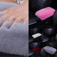 thumbnail image 3 of Soft Furry Plush Polyester Armrest Box Pad Cover Center Pad Accessories Cushion Car Console, 3 of 7