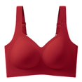thumbnail image 5 of Jelly Bras for Women Push Up, No Underwire Bra, Comfy Soft Buttery Yoga Bralette, Everyday Sport Tshirt Bras, Wirefree Seamless Support | TruBelle,Red XL, 5 of 6
