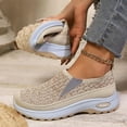 thumbnail image 2 of Zapatillas ortopédicas para mujer, de malla transpirable, sin cordones, informales, cómodas, con punta redonda, suela suave, versátiles, para caminar a diario., 2 of 7