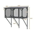 thumbnail image 4 of 43.3" Cat Window Perch Outdoor - All-Weather Catio Enclosure with Waterproof Roof, 360° Viewing for Large Cats, Dark Gray, 4 of 9