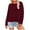 Wine, variant on tarylea Womens Tops Crew Neck Long Sleeve Striped Blouse Color Blocked T-Shirts Casual Loose Fall Dailywear Tops