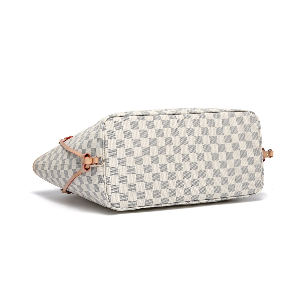 Checkered Leather Tote — nor.