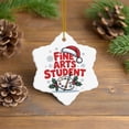 thumbnail image 2 of Fine Arts Student Ornament, Christmas Ornament 2025, Personalized Gift for Fine Arts Student Class Ceramic Snowflake Ornament Keepsake for Him or Her 211or24, 2 of 5