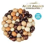 Andy Anand Belgian Chocolate coated Espresso Coffee Bridge of 5 Flavors, Delicious, Gift Boxed & Greeting Card Birthday Christmas Holiday Food  Free Air Shipping