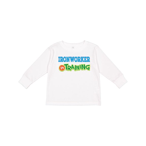Inktastic Future Ironworker in Training Boys or Girls Long Sleeve Toddler T-Shirt