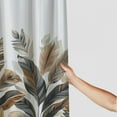thumbnail image 3 of BCIIG Brown Leaves Shower Curtain, Brown Plants White Shower Curtain Set for Bathroom, Minimalist Fabric Bath Curtain with Hooks, 3 of 6