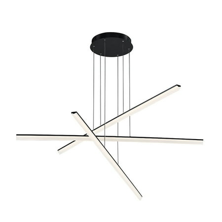 

Wac Lighting Pd-29803 Stack 3 Light 48 Wide Integrated Led Chandelier - Black