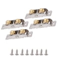 thumbnail image 1 of Sliding Patio Door Roller Assembly, Set Of 4 Sliding Glass Door Rollers, Gliding Door  Roller Assembly, Heavy Duty Copper Ball Wheels, Glass Door Replacement Parts For Screen, 1 of 8