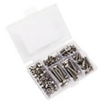 thumbnail image 1 of M5  Nut Set, 304 Stainless Steel Clear Thread M5 Screw Fastener Kit  Non Slip Uniform Pitch  For Mechanical Repair, 1 of 8