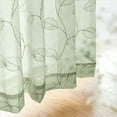 thumbnail image 4 of Curtainking Sheer Curtains for Living Room Embroidered Leaf Window Curtains 96 inch Length light Filtering Drapes Bedroom Rod Pocket 2 Panels Sage, 4 of 8