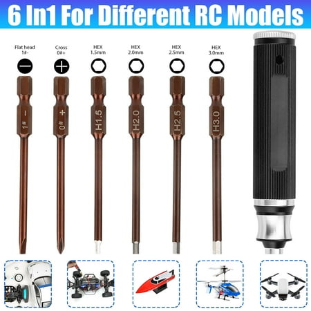 

ZGBY Metric Hex Bit Allen Wrench Screwdriver Rc Car Tools Set 1.5Mm 2.0Mm 2.5Mm 3.0Mm