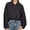 Black, variant on Balloon Sleeve Cropped Bomber Jacket for Women, Turn-Down Collar Zip Up, Double-Layer 4-Way Stretch Polyester Outerwear, 1 Piece, S-L