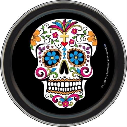 Day Of The Dead Dia de Muertos Brand New Empty Skull Shaped Metal Tin Containers 