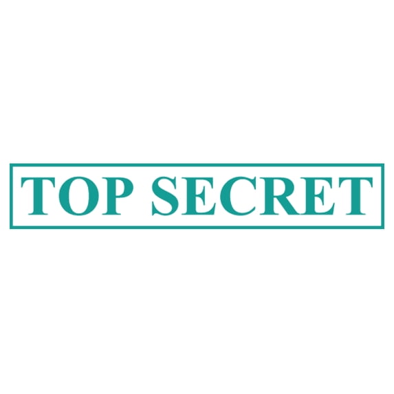 Printtoo Top Secret Self Inking Rubber Stamp Pre-Inked Office Stamp- Home Office Business Stationery, Green- 42 x 9 mm