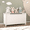 White + MDF, variant on Space Saving Kids Toy Box with Safety Hinged Lid for Ages 2+ Gray MDF Storage Bin for Bedroom Playroom, 31.5x13x16.7 Inches