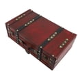 thumbnail image 1 of Retro Suitcase, Vintage Decorative Storage Suitcase Synthetic Wood Elegant Multifunctional Stylish  for Home, 1 of 7