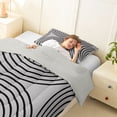 thumbnail image 3 of Homewish Vintage Circle Twin Comforter Sets,Classic Contemporary Bedding Set,Gray Black,Light Gray Reversible,2pcs,1 Comforter and 1 Pillowcase, 3 of 7