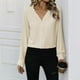 thumbnail image 1 of Tops de encaje para mujer,Blusa informal de encaje con cuello en V y manga larga para mujer, de poliéster, ligera, para uso diario, sopatenor, 1 of 8