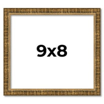 9x8 Frame Gold Kingsley Distressed Solid Wood Picture Frame Width 0.75 Inches | Interior Frame