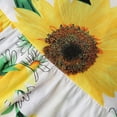 thumbnail image 5 of Zhuashum Flower Girl Dress 2-3 Years Sleeveless Skirt Baby Sunflower Kids Printed Princess Toddler Dresses Sweet Playsuit White, 5 of 7