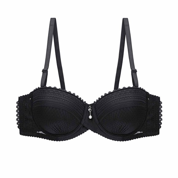 Bigersell Yoga Bra Discount Sports Bra Womens Bras Comfortable Lace Bra Style R-985 Bras for Women Full-Coverage Sports Bras Big Girls Lightly Lined Bra Hook & Eye Bra Closure Black L