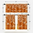 thumbnail image 4 of Flower Herbs Fall Kitchen Curtains with Valance and Tier Sets 36 Inch, 3 Pieces Floral Plant Leaves Rod Pocket Drapes Window Treatment Curtains for Kitchen Over Sink Dining Room Decor, 4 of 6