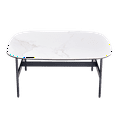 thumbnail image 6 of Black White Modern Rock Beam Ceramic Coffee Table for Living Room, Office, Bedroom, Easy Assembly, 6 of 12