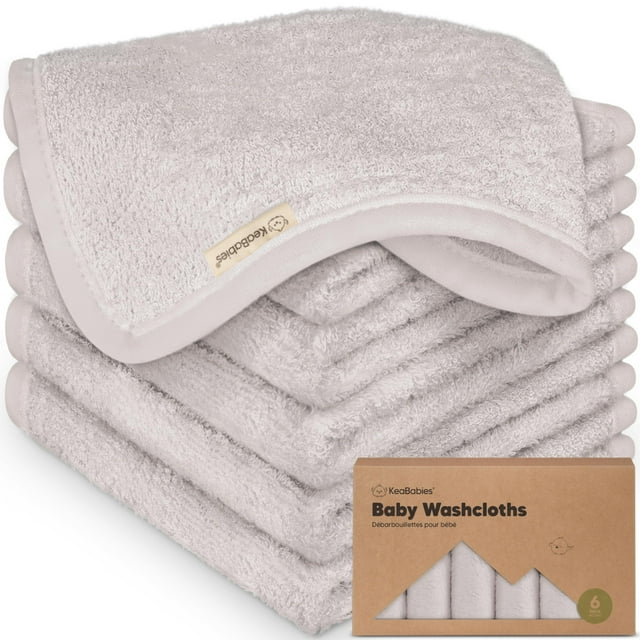 Paños de Gasa para Bebé KeaBabies Paquete de 6 Bambú 25x25 cm Suaves