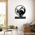 thumbnail image 2 of Craftnamesign Personalized Raccoon With Mountain Metal Wall Art, 2 of 5