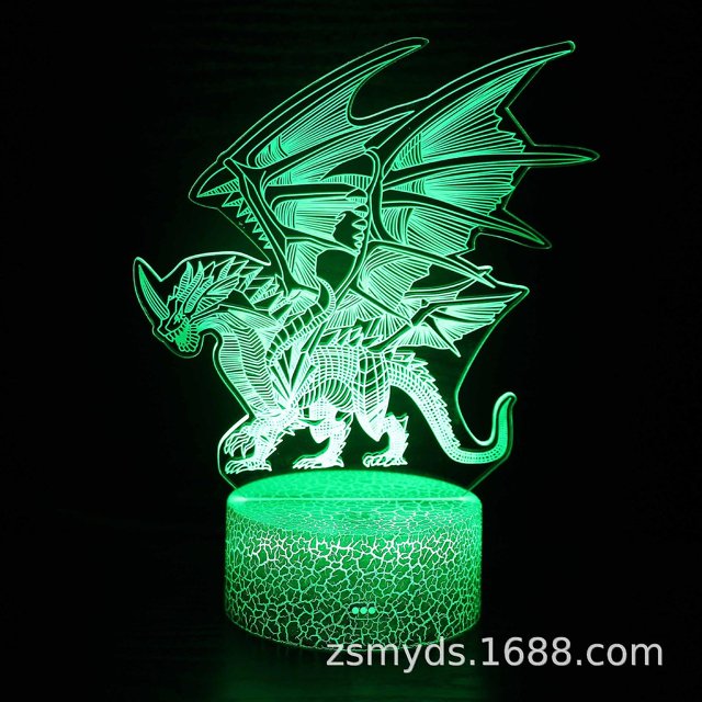 Juguetes de dinosaurio para niños, luz nocturna de ilusión 3D de dinosaurio con 3 patrones, juguetes dinámicos que cambian de color para niños y niñas