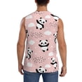 thumbnail image 4 of Bingfone Panda Pattern Men's Tank Tops Workout Sleeveless Tee Shirts Running Beach Tanks for Men-Medium, 4 of 7