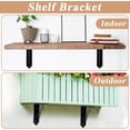 thumbnail image 6 of 6 Pack Decorative Shelf Brackets,5 Inch Wall Mounted Metal Shelving Brackets,Heavy Duty L Shape Shelf Bracket,Metal Corner Brace Right Angle Bracket with Screws(Black), 6 of 7