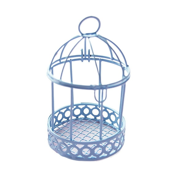 1 Pcs Mini Bird Cage Storage Boxes Ornament, Metal Decorative Hanging Birdcage, Small Birdcage Candle Holders for Table Wedding Garden Party