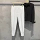thumbnail image 3 of Pantalones de traje de sastrería social recortados para hombre, de negocios, de seda de hielo, elásticos, de verano, rectos y holgados, 3 of 5