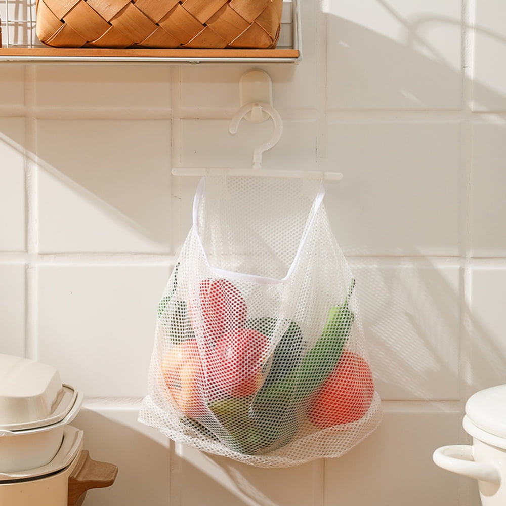 1pc Foldable Laundry Basket, Wall-mounted Mesh Laundry Hamper, Punch-free  Bathroom Storage Bag, For Student's Closet & Dirty Clothes