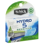 Schick Hydro 5-Blade Skin Comfort, Sensitive Skin Razor Blade Refill, 4 Ct (Pack of 3)