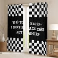 thumbnail image 2 of Homewish Car Theme Boy Black Out Curtains,Black White Curtains Pack of 2 (42x63 Each),Geometric Plaid Bedroom Curtains,Luxury Bedroom Decor, 2 of 6