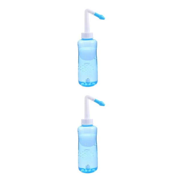Cateissary Botella de Nasal de 300/500ML, irrigador de nariz, ollas, herramientas lavables, olla Neti para limpieza, accesorios de equipo de viaje 300ml 2piezas Cateissary CBP441443
